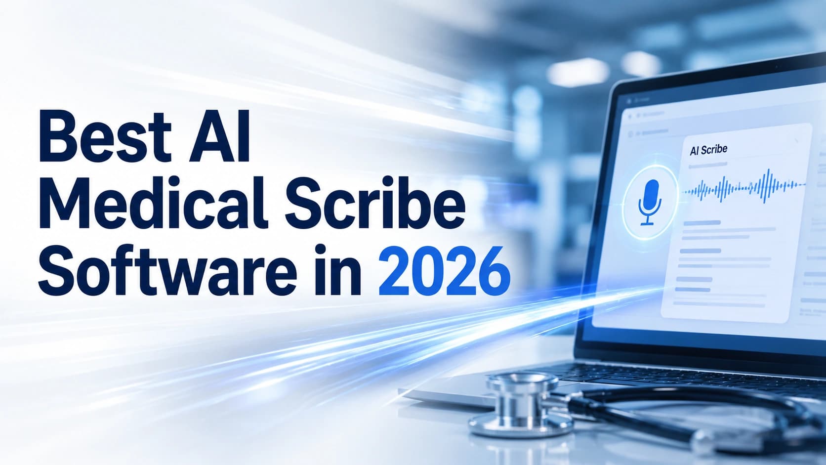 Best AI Medical Scribe Software for Healthcare Professionals in 2026 featuring AI-powered clinical documentation and ambient scribe technology.