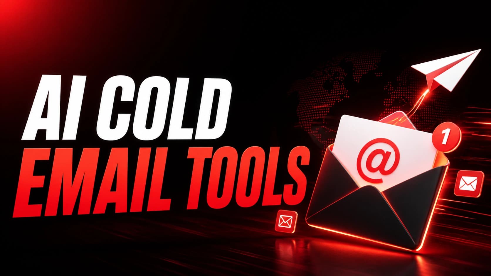 AI cold email tools 2026 thumbnail with automation email outreach concept and AI-powered sales tools.