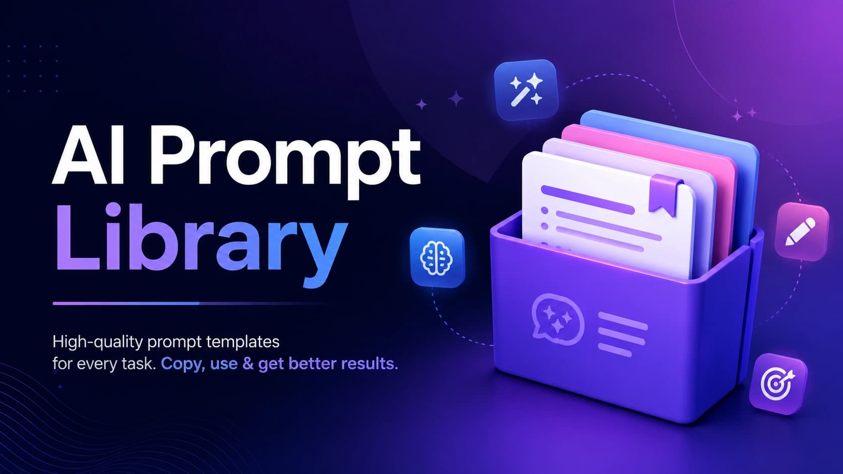 AI Prompt Library — create optimized prompts for ChatGPT, Claude, Gemini with variable templates and token optimization